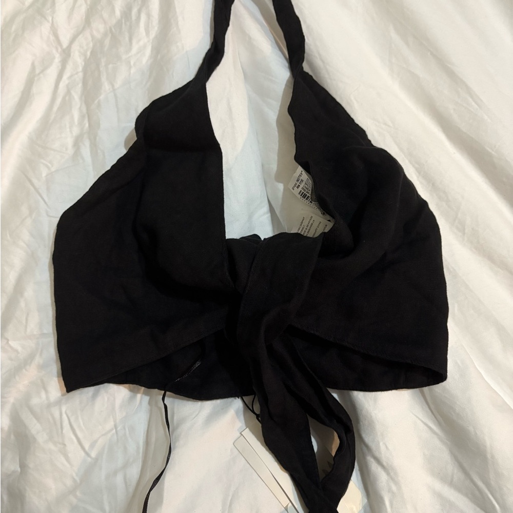 NWT Zara Elegant Black Halter Top